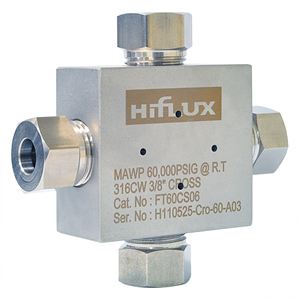 hiflux fitting 60000psi cross type